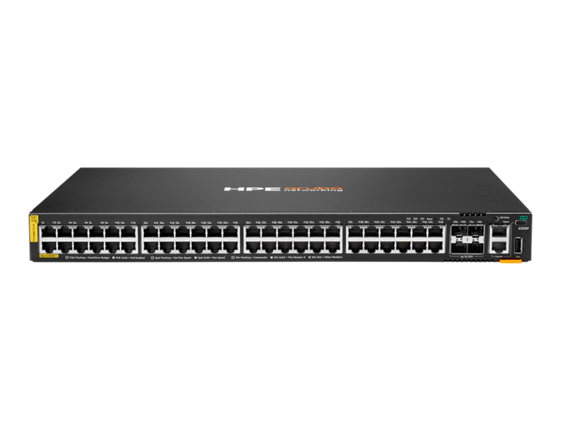 HPE Aruba Networking CX 6200F 48G Class 4 PoE 4SFP 370W Switch
