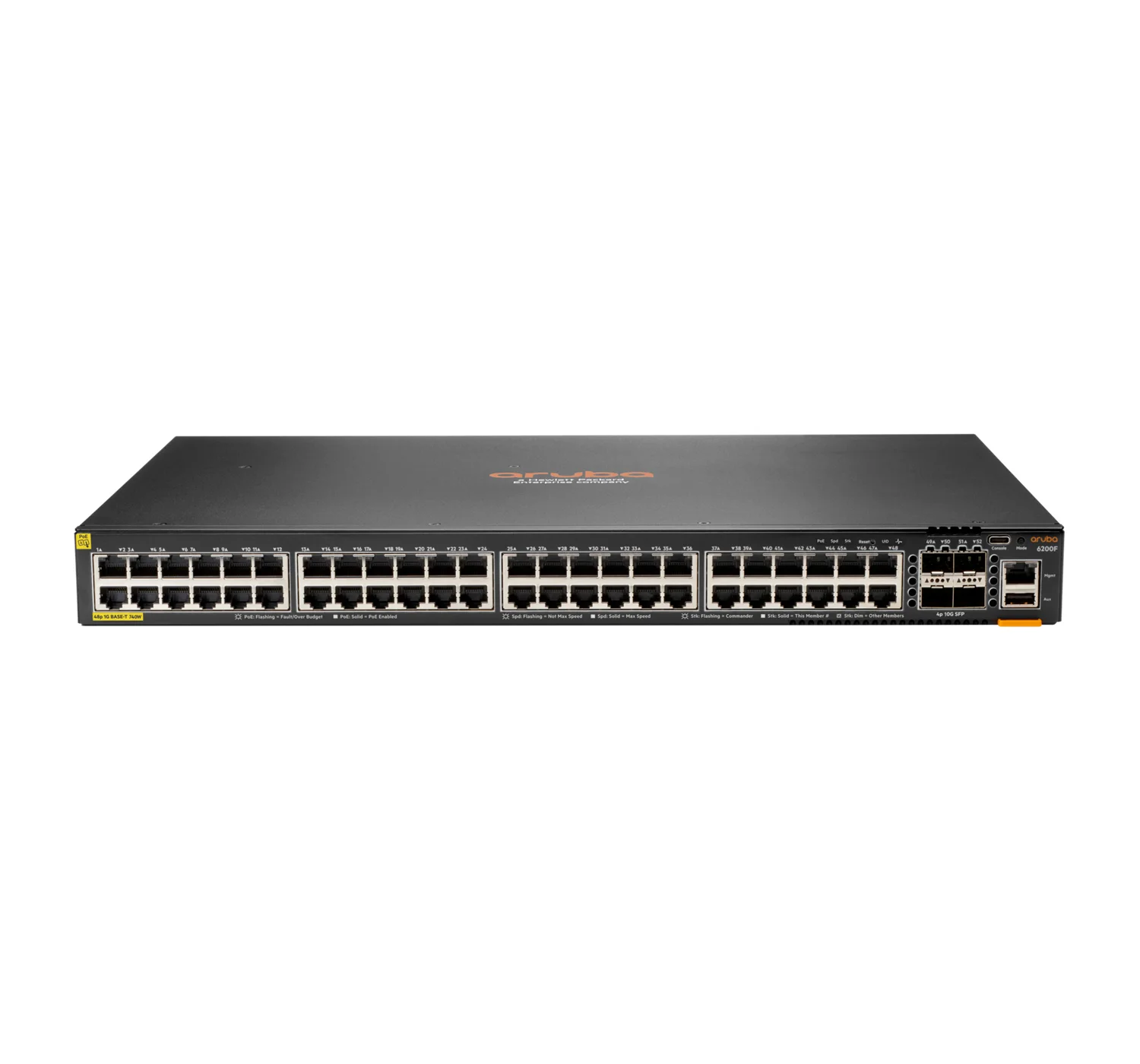HPE Aruba Networking CX 6200F 48G Class 4 PoE 4SFP 740W Switch