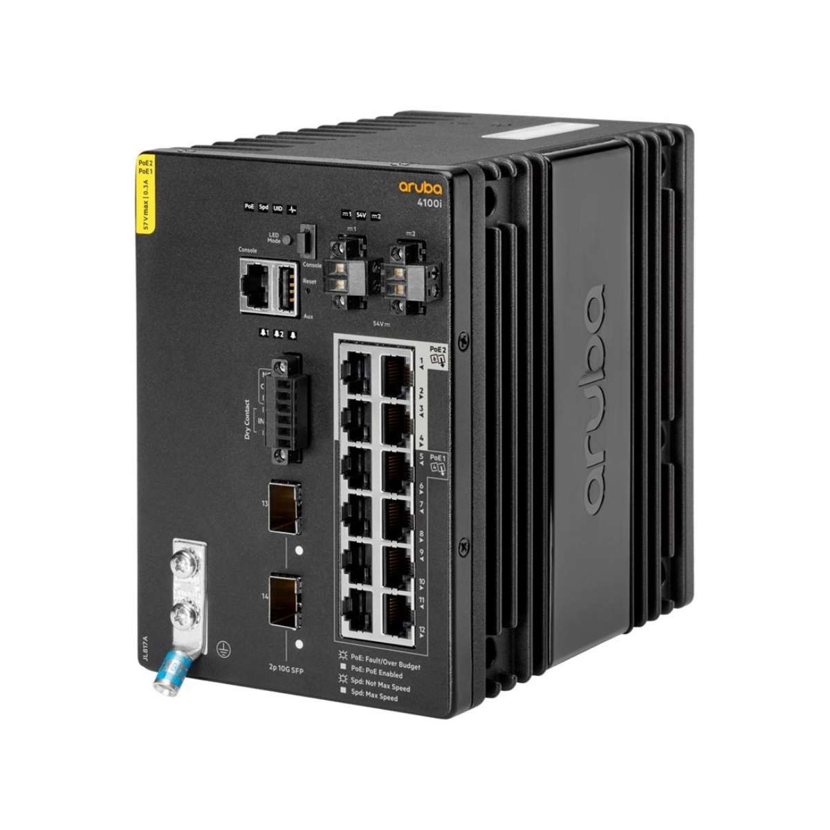 HPE Aruba Networking 4100i 12G PoE 2SFP+ Switch 8 x CL4 and 4 x CL6 PoE