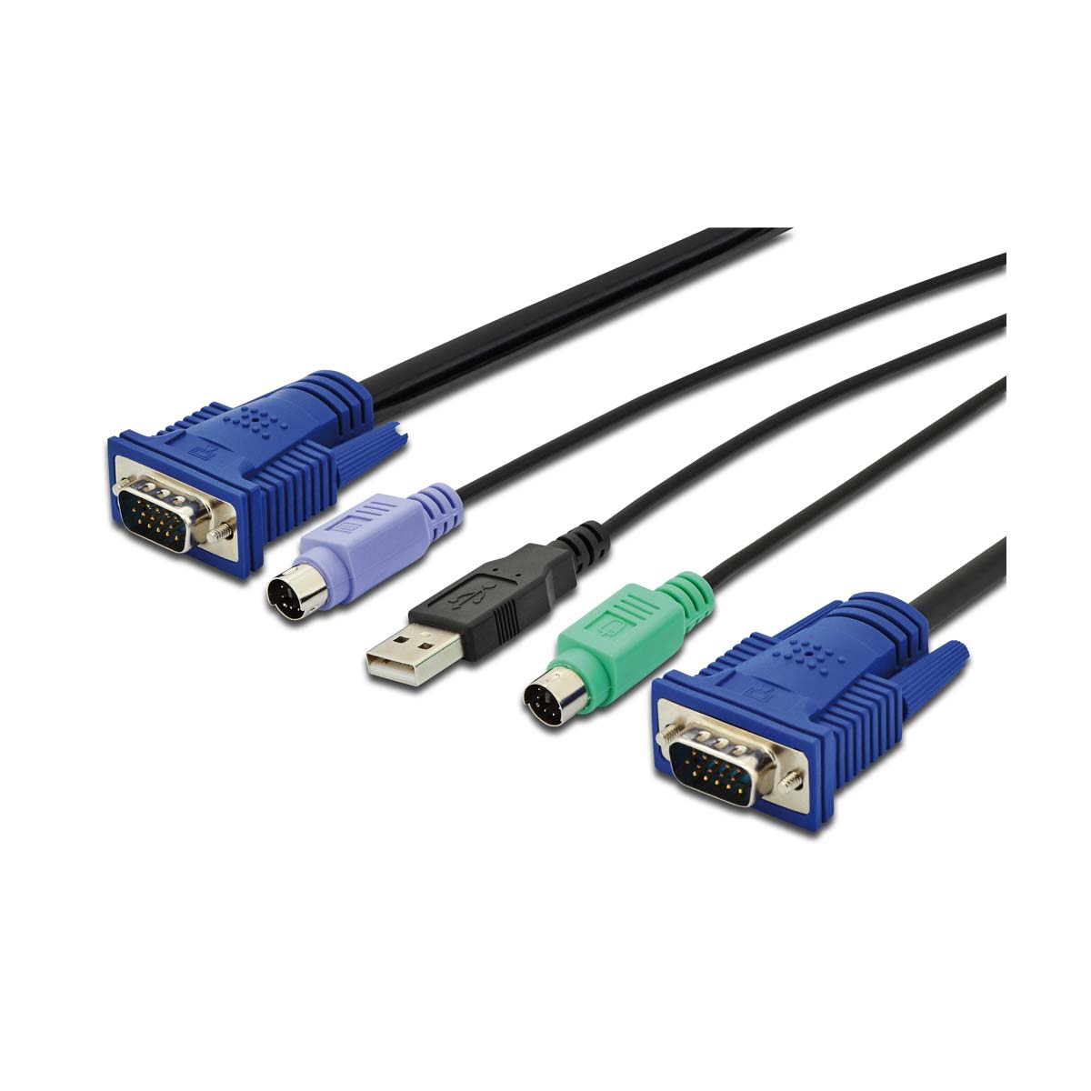 DS-19233 - DIGITUS KVM Kabel PS2 und USB fuer Bedienkonsolen mit KVM 5m