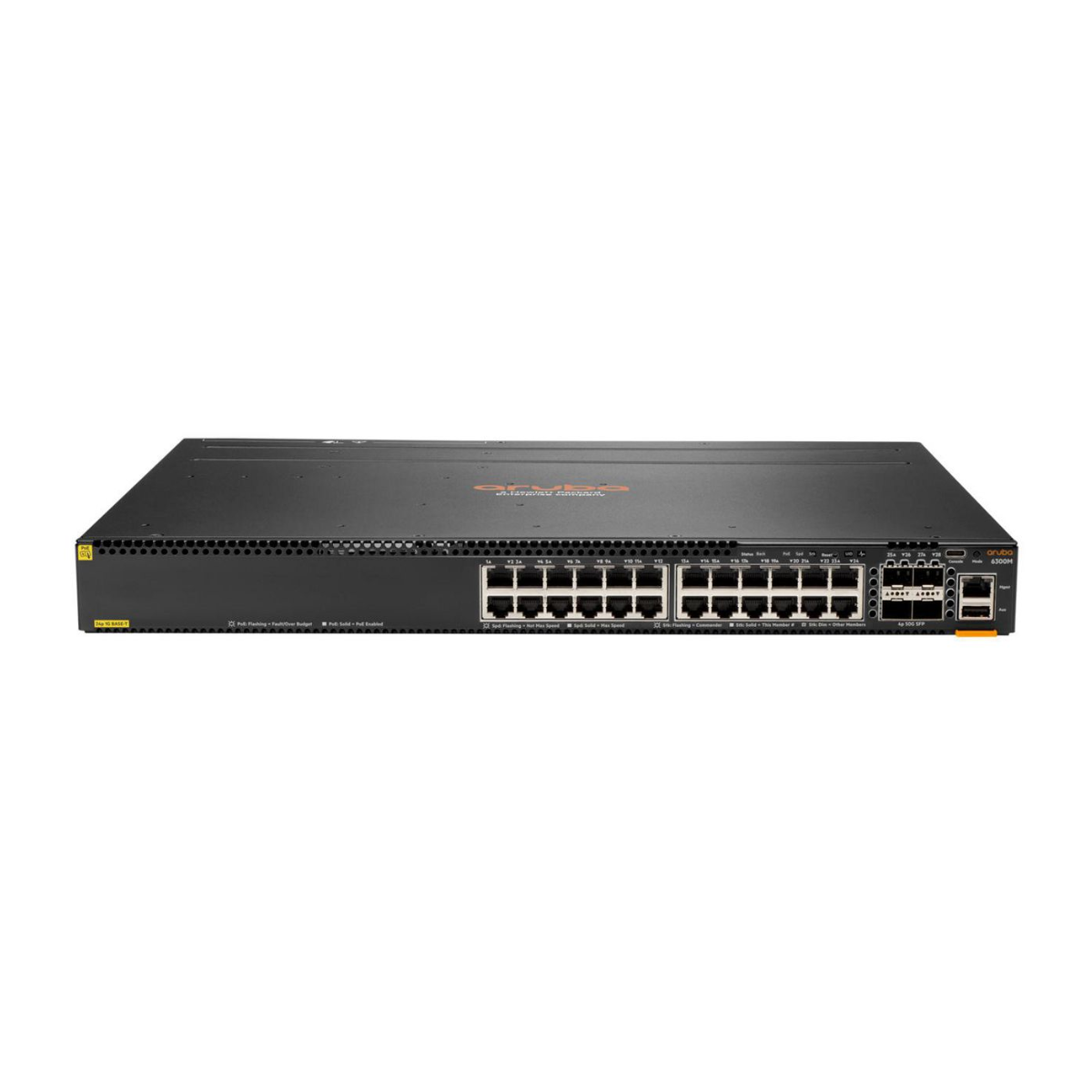 JL662A - Aruba 6300M 24G CL4 4SFP56 Switch (min. 1 Power Supply required)