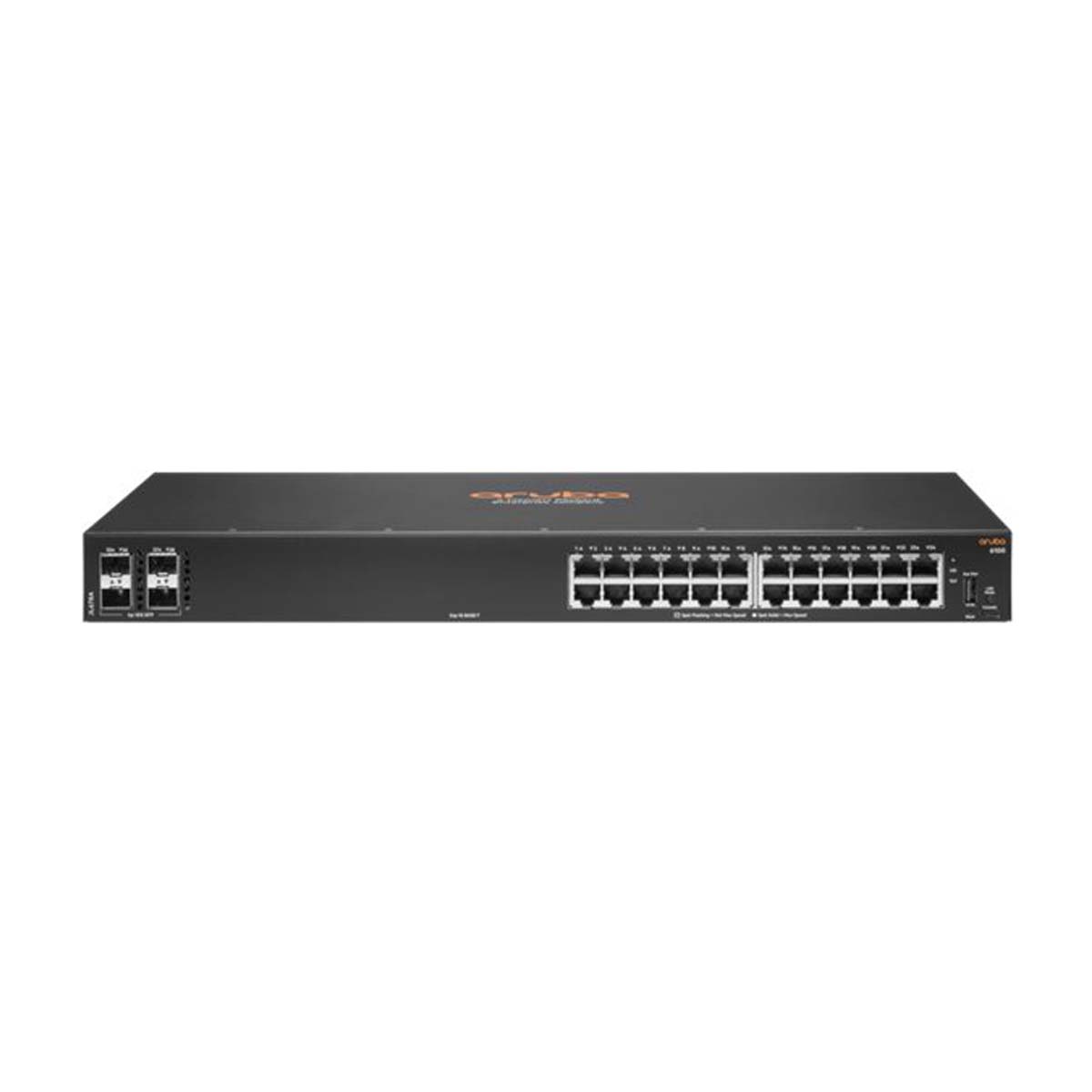 JL678A - Aruba 6100 24G 4SFP+ Switch 24 x 10/100/1000 + 4x 1 Gig/10 Gig SFP+