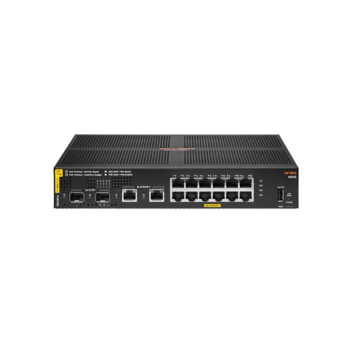 R8N89AR - HPE Aruba 6000 12G CL4 2SFP 139W Switch (Aruba Renew)